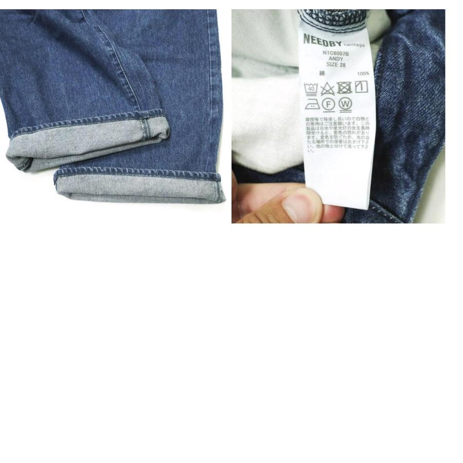 NEEDBY heritage x B:MING by BEAMS ニードバイヘリテージ ビーミング バイ ビームス ANDY ワイドストレートデニムパンツ 28 DARK USED |  | 09
