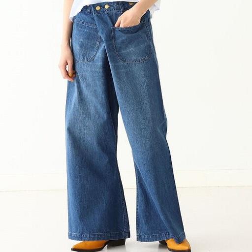 80s 米軍 U.S.NAVY ステンシル フレア デニム セーラーパンツ 32R