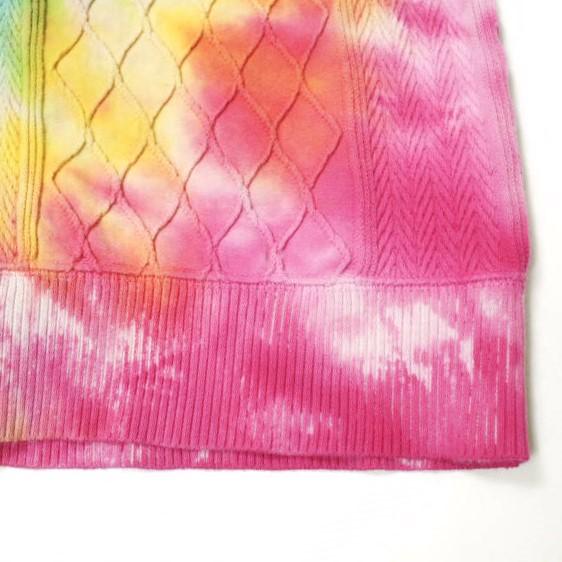 CAL O LINE x Ray BEAMS キャルオーライン 22SS YUKI D.Y.E TIE DYE CREW S/S KNIT TEE  タイダイ染め コットンケーブルニットTシャツ |  | 06