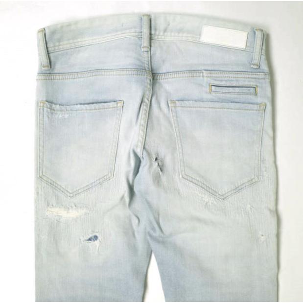 e JEANS イージーンズ 日本製 岡山児島 ダメージ＆リペア加工 スキニーデニムパンツ 171206301 0 Indigo ボタンフライ ジーンズ g19208 |  | 05