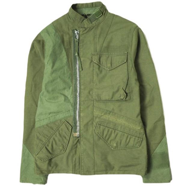 ink インク 日本製 AEROSMITH M-65 RIDERS BLOUSON エアロスミス リメイクライダースブルゾン L Olive 再構築 ミリタリージャケット g19224 | 