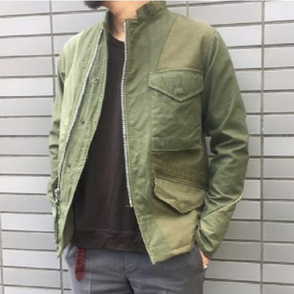 ink インク 日本製 AEROSMITH M-65 RIDERS BLOUSON エアロスミス リメイクライダースブルゾン L Olive 再構築 ミリタリージャケット g19224 |  | 02