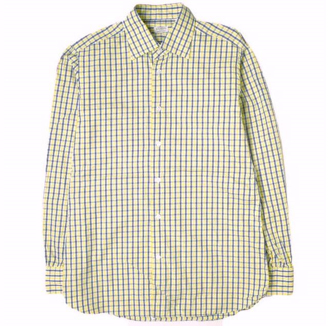 BORRIELLO x Brilla per il gusto ボリエッロ ブリッラ ペル イルグスト 別注 グラフチェックセミワイドカラーシャツ 151/2(39) YELLOW | 