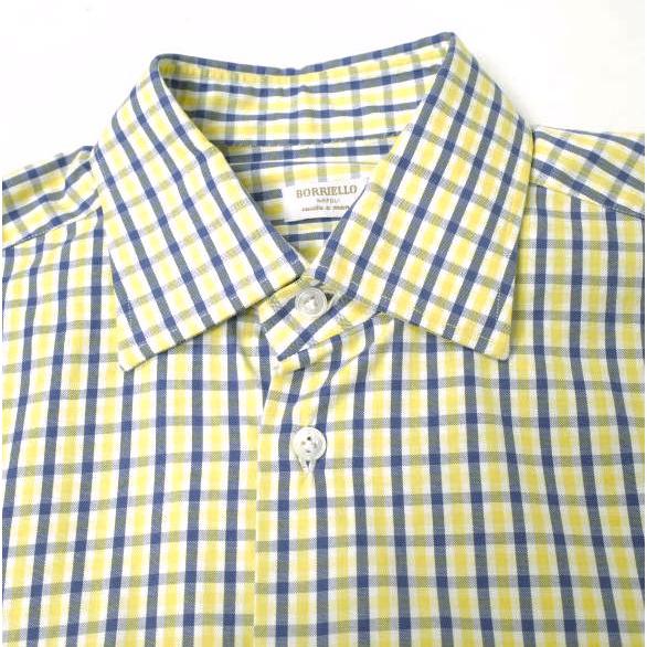 BORRIELLO x Brilla per il gusto ボリエッロ ブリッラ ペル イルグスト 別注 グラフチェックセミワイドカラーシャツ 151/2(39) YELLOW |  | 03