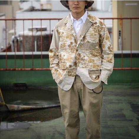新品 Engineered Garments エンジニアードガーメンツ 19SS Loiter jacket - Hawaiian Print ロイタージャケット S KHAKI テーラード g19261 |  | 02