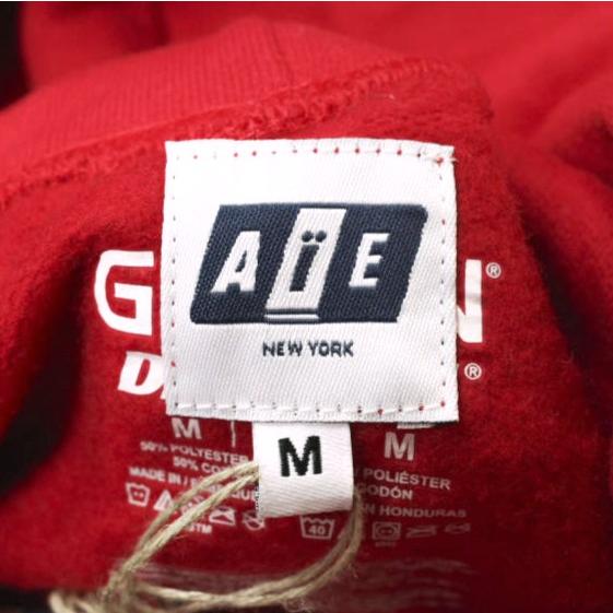 新品 AiE (Arts in Education) エーアイイー Printed Hoody - Big To Keep スウェットプルオーバーパーカー M RED 裏起毛 g19411 |  | 04