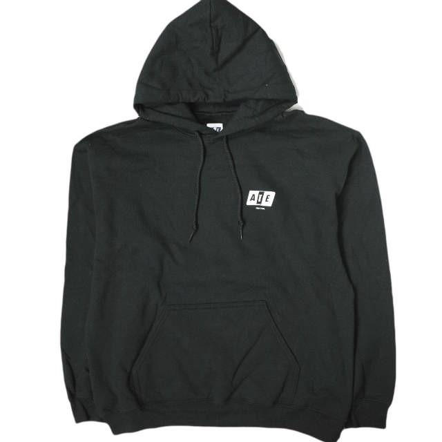 AiE (Arts in Education) エーアイイー アメリカ製 Printed Hoody - BIG AiE LOGO スウェットプルオーバーパーカー M BLACK 裏起毛 g19414 |  | 01