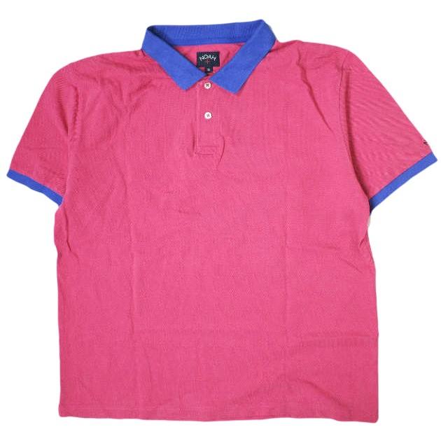 NOAH NYC ノア ニューヨーク 24SS Contrast Collar Pique Poloshirt コントラストカラーピケポロシャツ XL PINK 半袖 鹿の子 g19463 | 