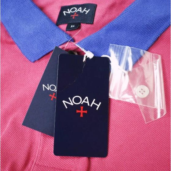NOAH NYC ノア ニューヨーク 24SS Contrast Collar Pique Poloshirt コントラストカラーピケポロシャツ XL PINK 半袖 鹿の子 g19463 |  | 02