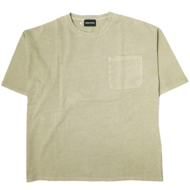 新品 Danke Schon ダンケシェーン WEB＆DEPOT限定 活性染ロゴ S/S Tee バックプリント ダメージ加工オーバーサイズポケットTシャツ L BEIGE |  | 01