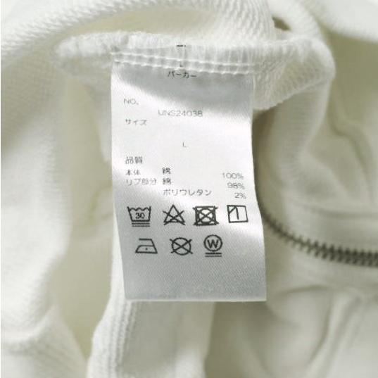 新品 Danke Schon ダンケシェーン 24SS ロゴ刺繍 スウェットジップアップパーカー UNS24038 L WHITE 裏毛 フーディー トップス g19529 |  | 06