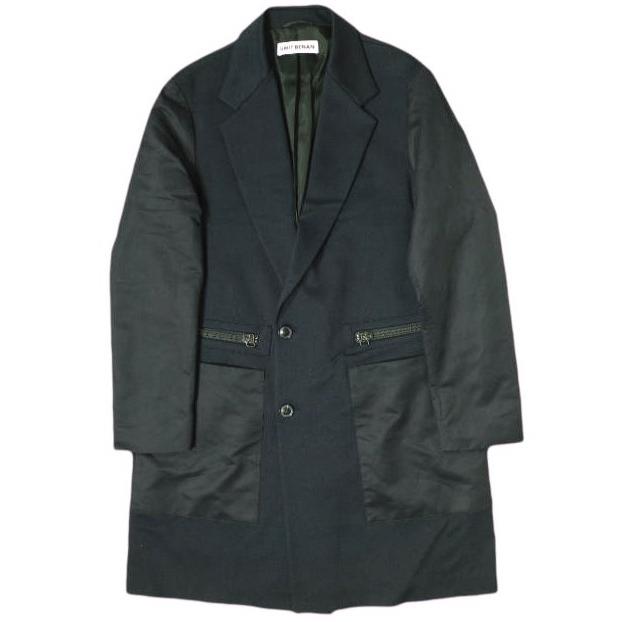 UMIT BENAN ウミットベナン イタリア製 スイッチング チェスターフィールドコート UB9 600 9260/9280 46 NAVY/BLACK アウター g19555 | 