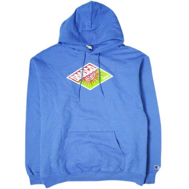 THE GOOD COMPANY x IMA:ZINE ザ グッドカンパニー イマジン Champion製 ロゴプリントスウェットプルオーバーパーカー XL ブルー 裏起毛 | 