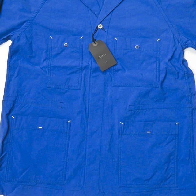 新品 bukht ブフト 18SS 日本製 WORK JACKET ナイロン ワークジャケット BV-312412 3(L) ブルー カバーオール パッカリング ☆☆g1957 |  | 07