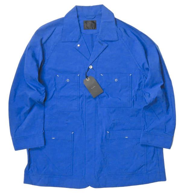 新品 bukht ブフト 18SS 日本製 WORK JACKET ナイロン ワークジャケット BV-312412 1(S) ブルー カバーオール パッカリング ☆☆g1959 | 