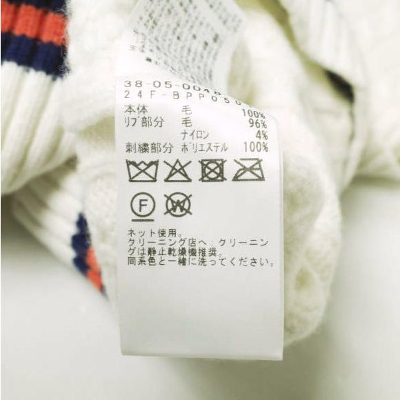 PALACE x BEAMS PLUS パレス ビームスプラス 24AW 別注 CABLE VEST ケーブルベスト 38-05-0048-156 L WHITE セーター チルデンニット Vネック トップス【新古品】【中古】【PALACE × BEAMS PLUS】 新品 PALACE x BEAMS PLUS パレス ビームスプラス 24AW 別注 CABLE