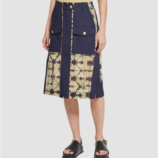 3.1 Phillip Lim フィリップリム 22SS Printed Broderie Anglaise Utility Skirt ユーティリティースカート P221-3402PBA 00 NAVY/YELLOW |  | 02