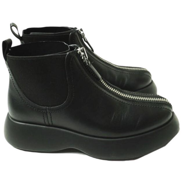 3.1 Phillip Lim スリーワン フィリップリム MERCER ショートジップ コンバットブーツ SP23-T875SEN 37(24cm) BLACK レザー サイドゴア |  | 02