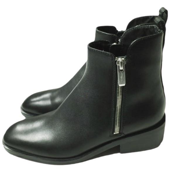 新品 3.1 Phillip Lim スリーワン フィリップリム ALEXA サイドジップアンクルブーツ SHP9-T599SEN 37(24cm) BLACK レザー シューズ g19609 |  | 01