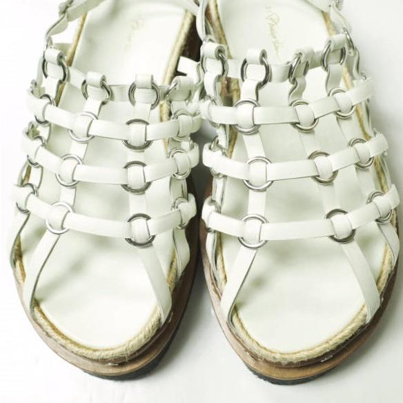 3.1 Phillip Lim スリーワン フィリップリム イタリア製 レザーストラップ プラットフォームサンダル 37(24cm) ホワイト シューズ g19610 |  | 04
