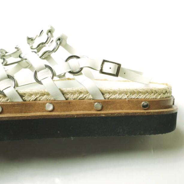 3.1 Phillip Lim スリーワン フィリップリム イタリア製 レザーストラップ プラットフォームサンダル 37(24cm) ホワイト シューズ g19610 |  | 07