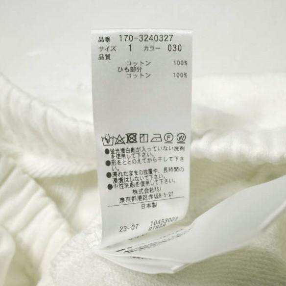 Y ワイ YLEVE イレーヴ 24AW ORGANIC COTTON BLEND HEAVY WEIGHT FLEECE TR 裏毛スウェットパンツ 170-2140021 1 ホワイト ジョガーパンツ |  | 06