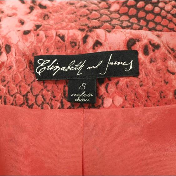 Elizabeth and James エリザベスアンドジェームス パイソン柄 シルクテーラードジャケット LJ312908L S サーモンピンク 1B アウター g19667 |  | 02
