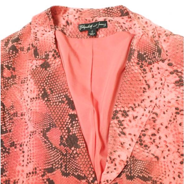 Elizabeth and James エリザベスアンドジェームス パイソン柄 シルクテーラードジャケット LJ312908L S サーモンピンク 1B アウター g19667 |  | 03
