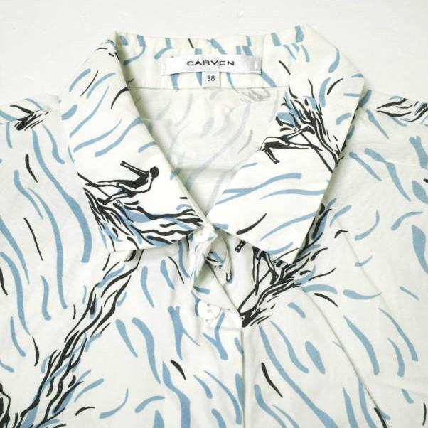 CARVEN カルヴェン カルベン サーフプリント ショートスリーブシャツ 415 H94 38 WHITE 半袖 トップス g19671 |  | 03