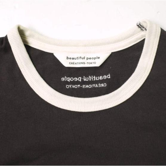 beautiful people ビューティフルピープル 22AW suvin MVS jersey ethnic logo T-shirt エスニックロゴTシャツ 1245310405 170 WINE g19676 |  | 03