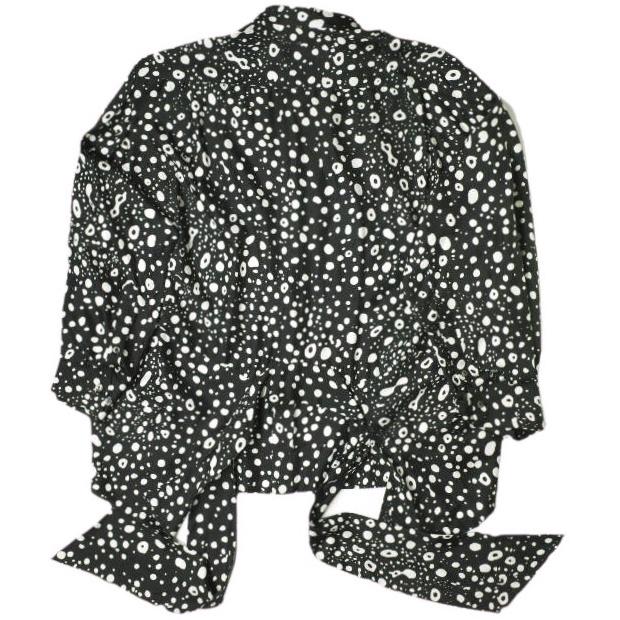beautiful people ビューティフルピープル 21AW double-end dot silk printed flare blouse 2WAY ドットシルクブラウス 38 BLACK シャツ |  | 01