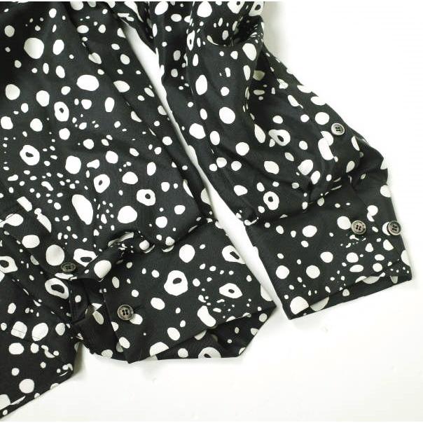 beautiful people ビューティフルピープル 21AW double-end dot silk printed flare blouse 2WAY ドットシルクブラウス 38 BLACK シャツ |  | 05