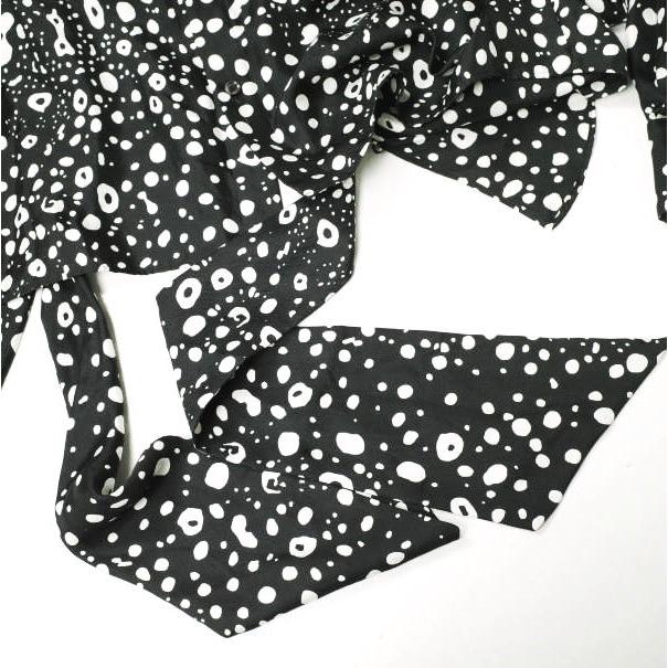 beautiful people ビューティフルピープル 21AW double-end dot silk printed flare blouse 2WAY ドットシルクブラウス 38 BLACK シャツ |  | 06