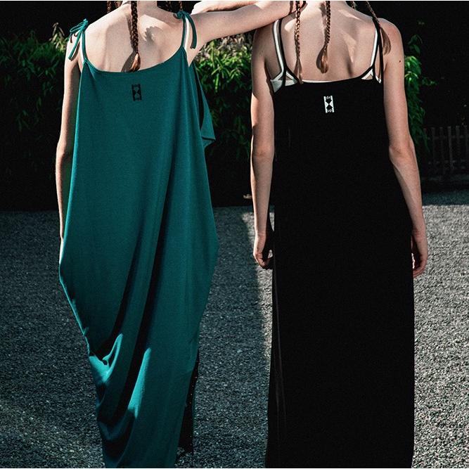 beautiful people ビューティフルピープル 21AW double-end bear smooth camidress キャミソールマキシワンピース 1145304001 36 Green |  | 02