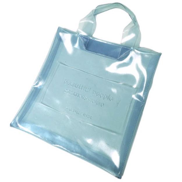 beautiful people ビューティフルピープル クリアエンボスビニールネームトートバッグ スカイブルー PVC カバン g19680 |  | 03