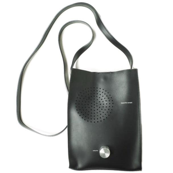 beautiful people ビューティフルピープル 22SS audio box sacoche オーディオボックスサコッシュ 1225611943 BLACK ショルダーバッグ | 