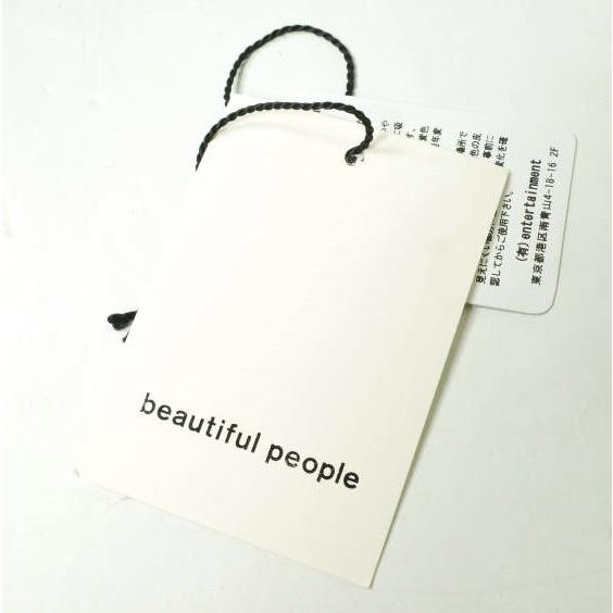 新品 beautiful people ビューティフルピープル 日本製 ビッグロゴ＆アロープリントベルト 1135511942 M OFF WHITE カウレザー g19683 |  | 02