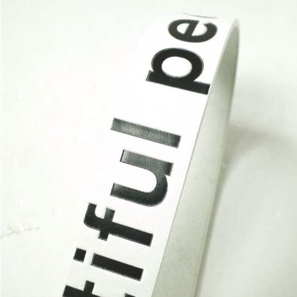 新品 beautiful people ビューティフルピープル 日本製 ビッグロゴ＆アロープリントベルト 1135511942 M OFF WHITE カウレザー g19683 |  | 03