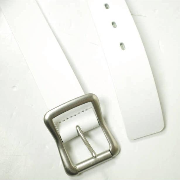 新品 beautiful people ビューティフルピープル 日本製 ビッグロゴ＆アロープリントベルト 1135511942 M OFF WHITE カウレザー g19683 |  | 05