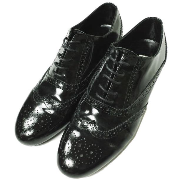 beautiful people ビューティフルピープル パテントレザーウイングチップシューズ 37(23.5cm) BLACK メダリオン 革靴 シューズ g19684 | 