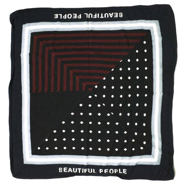 beautiful people ビューティフルピープル 星条旗柄ニットスカーフ Murti g19686 | 