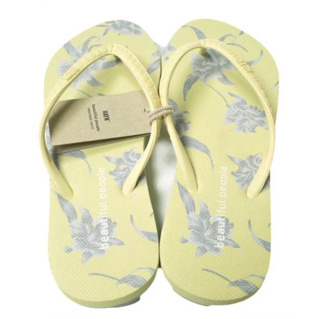 新品 beautiful people x HAYN ビューティフルピープル ハイアン 21SS 別注 beach sandals アロハ柄 ビーチサンダル 6(24cm) イエロー |  | 03