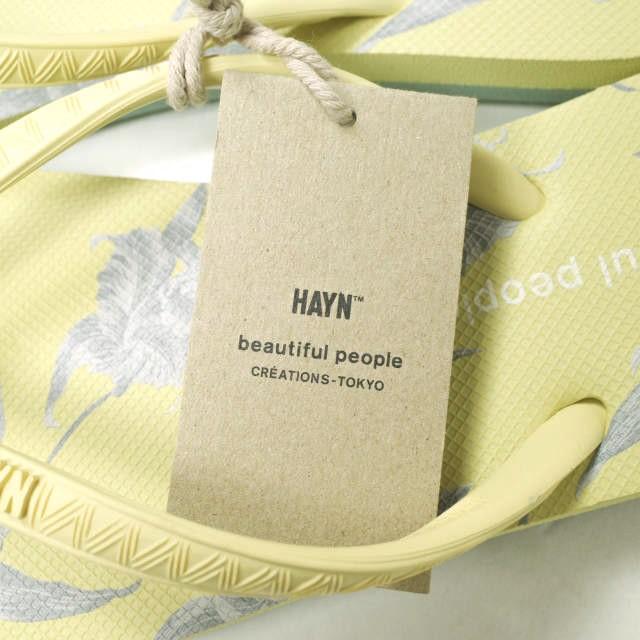 新品 beautiful people x HAYN ビューティフルピープル ハイアン 21SS 別注 beach sandals アロハ柄 ビーチサンダル 6(24cm) イエロー |  | 06