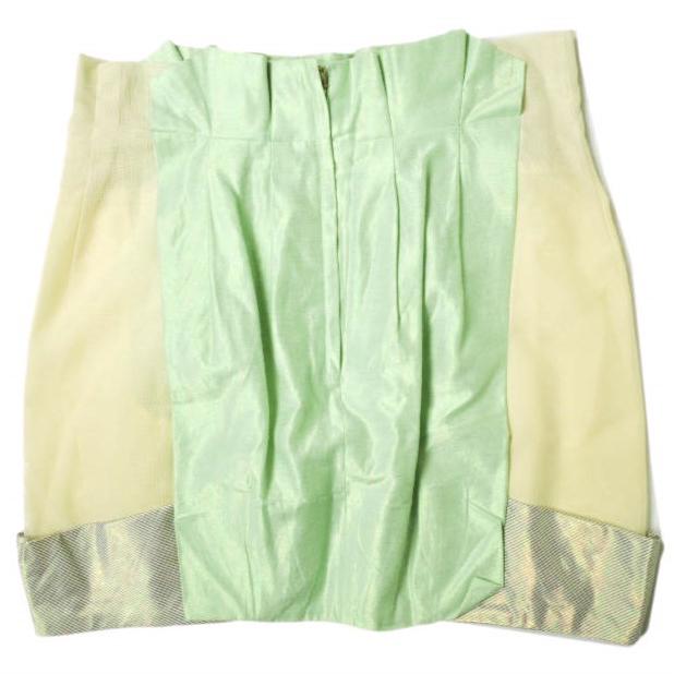 TOGA トーガ 日本製 12SS コットンリネンプリーツミニスカート TA21-FG048 2 ライトグリーン/イエロー ARCHIVES ボトムス g19692 |  | 01