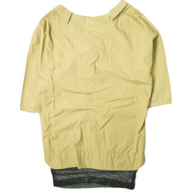 TOGA PULLA トーガ プルラ 日本製 メッシュレイヤードシャツワンピース TP21-FH217 2 KHAKI ドレス トップス g19701 | 