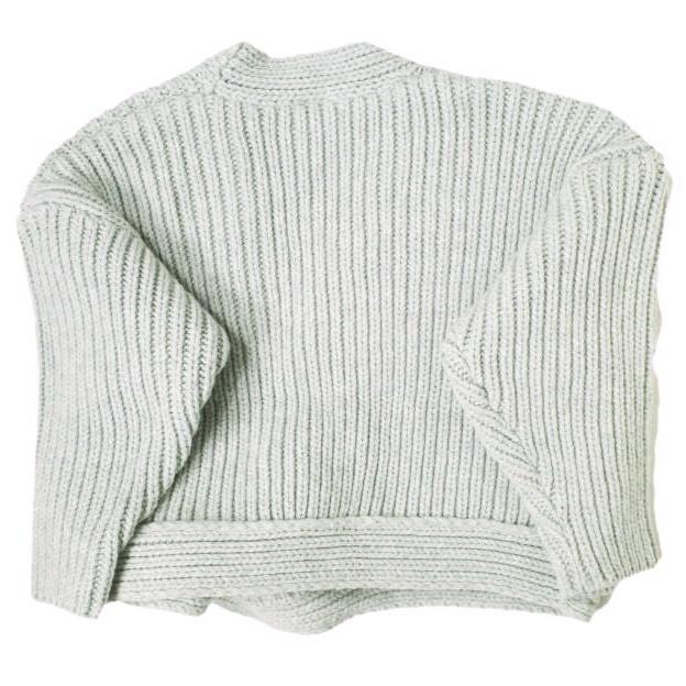 新品 BASERANGE ベースレンジ MEA WRAP リサイクルウール ローゲージラップカーディガン ONE SIZE GREY ニット 前後両用 トップス g19718 |  | 01