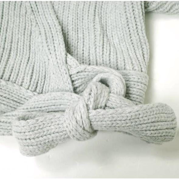 新品 BASERANGE ベースレンジ MEA WRAP リサイクルウール ローゲージラップカーディガン ONE SIZE GREY ニット 前後両用 トップス g19718 |  | 07