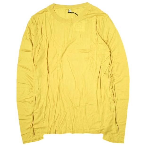 新品 BASERANGE ベースレンジ BAMBOO ?LONG SLEEVE TEE バンブー ロングスリーブTシャツ S CAFA YELLOW 長袖 カットソー g19721 | 