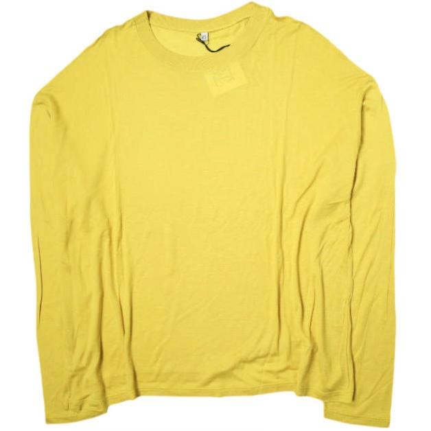 新品 BASERANGE ベースレンジ LOOSE LONG SLEEVE TEE ルーズロングスリーブTシャツ XS CAFA YELLOW 長袖 バンブー カットソー g19735 | 