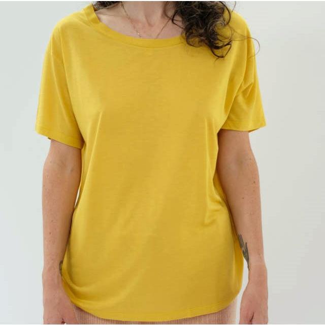 新品 BASERANGE ベースレンジ ポルトガル製 LOOSE TEE ルーズTシャツ XS CAFA YELLOW 半袖 バンブー カットソー トップス g19740 |  | 02